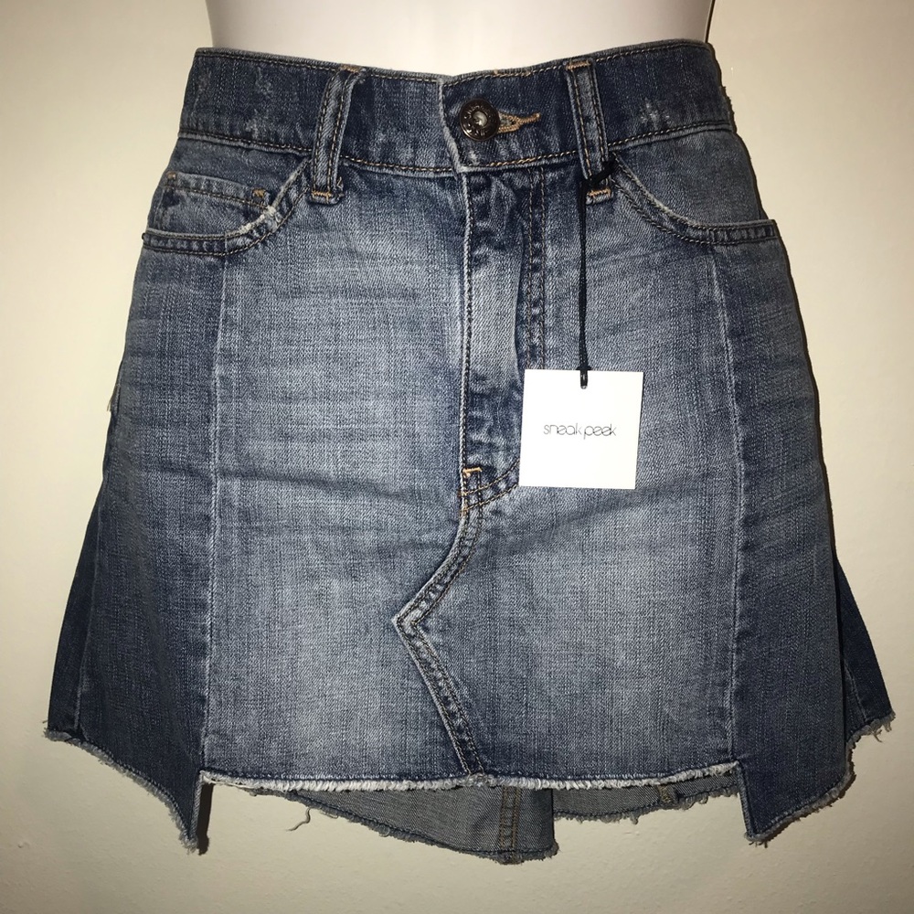 SneakPeek Denim High-Low Skirt
